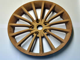 Model of part of a wheel for a luxury car
